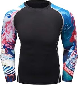 Haut de sport unisexe personnalisé à séchage rapide, col doux, manches longues, compression, évacuation de l'humidité, extensible – Vente en gros - Product Image 3