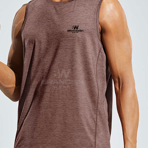 Camiseta sin mangas de precio barato de calidad premium para hombre, camiseta sin mangas de 100% algodón con estampado de corte holgado, el mejor Material para hombre - Product Image 5