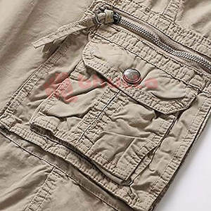 Pantalones cortos Cargo de algodón personalizables de alta calidad para hombre, cintura elástica media, patrón sólido, exterior, informal, secado rápido, logotipo digital personalizado - Product Image 6