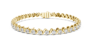 Pulsera de tenis de oro amarillo de 14K con diamantes de talla brillante redonda de lujo (Estilo moderno, herencia, minimalista y atrevido) - Product Image 5