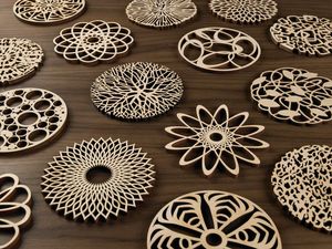 แผ่นรองแก้ว MDF ทรงสี่เหลี่ยมพิมพ์ซับลิเมชัน3.75เป็นมิตรต่อสิ่งแวดล้อมทันสมัย - Product Image 3