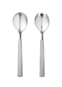 Serveur à salade design en acier inoxydable avec poignée décorative Ustensiles de cuisine pour table de restaurant à domicile - Product Image 6