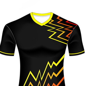 Camiseta de voleibol de manga corta con sublimación de último diseño, uniformes deportivos bajos MOQ, logotipo de Club personalizado e impresión de nombre - Product Image 4