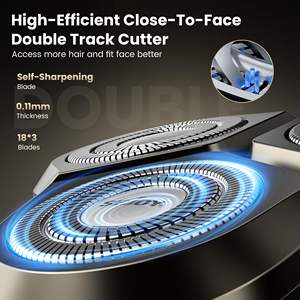 Rasoir électrique pour homme avec triple lame rotative pour les poils du corps, du nez et des cils, étanche IPX7, tête flottante - Product Image 6