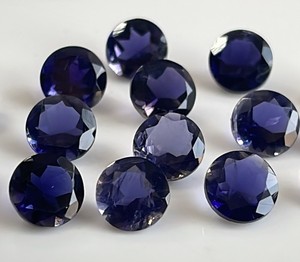 Iolite naturelle ronde de 10 mm à facettes - Iolite ronde à facettes en vrac - Product Image 6