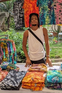 T-shirts sexy dos nu à manches lanternes tie-dye pour jeunes et adolescents, personnalisables, en coton, style décontracté streetwear - Product Image 3