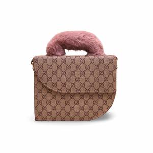 Estilo pijo para bolso de hombro de cuero rosa para mujer P56012 patrón geométrico Vintage señora bohemio impermeable para verano invierno - Product Image 3