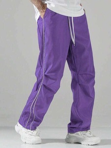 Pantalon baggy en nylon personnalisé de haute qualité pour hommes Streetwear Pantalon de survêtement Hip Hop Pantalon coupe-vent pour hommes - Product Image 3