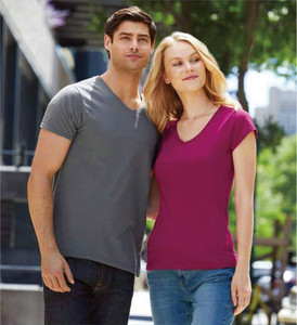 Col en V grand EU USA taille 150 Gsm 100% coton hommes à manches courtes unisexe Oem logo T-shirt personnalisé pour hommes - Product Image 4