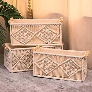 Magnifique ensemble de paniers en jute pour le salon - Product Image 1