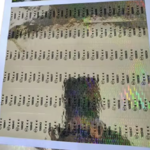 สติกเกอร์กระดาษกาวพิมพ์ลายโฮโลแกรมสีทองพรีเมียม พร้อมคิวอาร์โค้ด แบบโฮโลแกรมสีทอง - Product Image 1