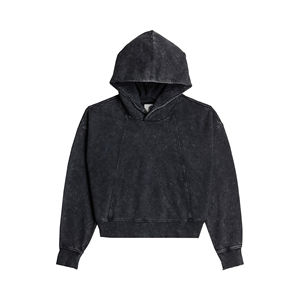 Service OEM personnalisé en gros, sweat-shirts décontractés pour femmes d'hiver, lavage à l'acide, broderie, devant anti-boulochage, respirant, 100% coton - Product Image 4