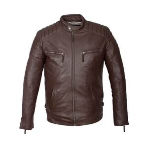 Chaqueta de motorista de moda informal de alta calidad personalizada cuero genuino estilo clásico cuello levantado transpirable ligero invierno 4XL - Product Image 1