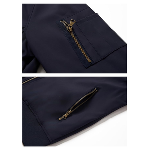 Chaqueta de bombardero sostenible personalizada de alta calidad, cortavientos ligero con capucha, impermeable/transpirable, resistente al viento, para invierno - Product Image 4