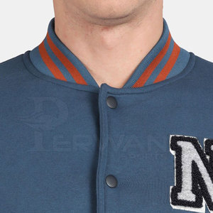 OEM New Design Customized Stand Collar Letter Pattern High Quality Letterman Winter Jacket - Product Image 6