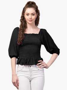 Short Top Casual Dress Casual Wear Regular Wear Daily Use Ladies Top Half Sleeves Crepe Fabric <b>Light</b> Weight - Product Image 6