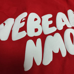 Personalizado para hombre Puff Imprimir Streetwear Tee OEM Fábrica de algodón de gran tamaño T Shirt 3D Raised Logo Design Shirt - Product Image 4