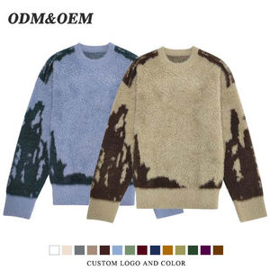 Pulls en tricot pour hommes à manches longues en coton 100% sur mesure, spéciaux pour l'hiver, anti-froissement, col rond - Product Image 6