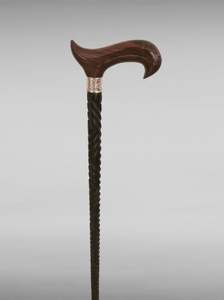 Mango de palo de cuerno de búfalo de tamaño personalizado de alta calidad, punta de goma de mano de palo de vaca de Color Natural para senderismo actividades al aire libre - Product Image 3