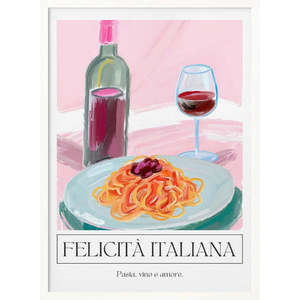 Felicit Italiana Pasta Wine and for Love Still Life, Impresión Artística de Ohkimiko, Disponible en Varios Tamaños, Hecha de Papel - Product Image 4