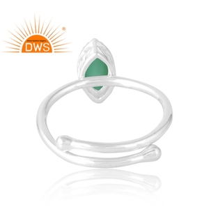 Anillo de piedras preciosas de crisoprasa Natural de Plata de Ley 925 más vendido, joyería personalizada para mujer, regalo para ella - Product Image 2