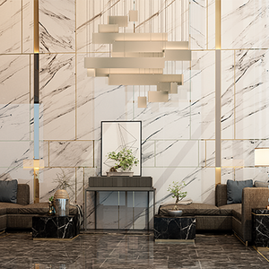 Moderna lampada da soffitto in metallo con tram tecnologia LED DMX configurabile per illuminazione interna camere da letto alberghi salotti ristoranti - Product Image 5