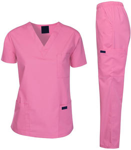 Classic V Neck Scrub Top Résistant à la décoloration Lavable en machine Look professionnel - Product Image 5
