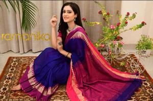 Sari Moderno Khadi con Blusa para Fiesta - Product Image 3