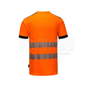 Camiseta reflectante de manga corta de alta visibilidad de secado rápido para trabajo en almacén, camiseta de seguridad de manga corta de alta visibilidad - Product Image 2