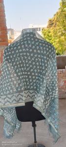 Kota Doria bloque impreso hecho a mano Dupatta mujeres indias tradicional muy famoso Dupatta precio bajo Dupatta - Product Image 4