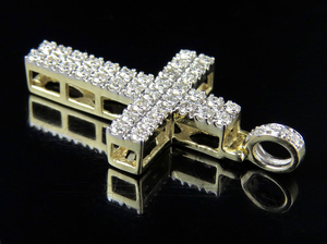 New Arrivals Latest Design VVS Moissanite Diamond Double <b>Cross</b> Christian Hip Hop <b>Pendant</b> For <b>Men</b> Women - Product Image 2