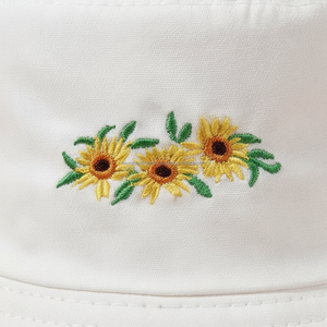 Premium Quality Foldable Cotton <b>Bucket</b> Hat with <b>Small</b> Flower Embroidery Soft Breathable Travel Sun Hat Outdoor Floral Fisherman - Product Image 4