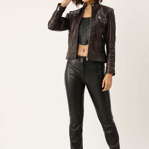 Chaqueta de Cuero Personalizada con Cuello Alto para Hombre y Mujer, Chaqueta de Cuero de Talla Grande para Uso en Exteriores, Chaqueta de Cuero Genuino Unisex - Product Image 5