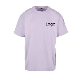 T-shirt décontracté pour homme en coton 100% lourd, surdimensionné, à épaules tombantes, col rond côtelé, design vierge, logo personnalisé, automne - Product Image 6