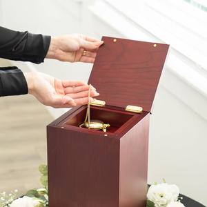 Urnes funéraires en bois naturel artisanal du Vietnam pour les cendres humaines, urne biodégradable pour les cendres masculines et féminines, 250 pouces cubes - Product Image 3