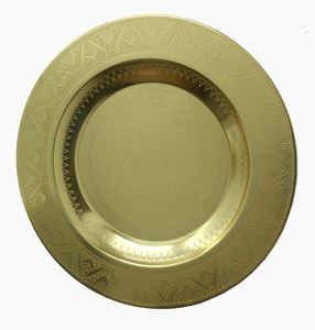 New <b>Decorative</b> Iron Metal Enamel Wall <b>Decorative</b> Round Plate Silver Grey Dish Serving <b>Table</b> <b>Top</b> Handmade - Product Image 5