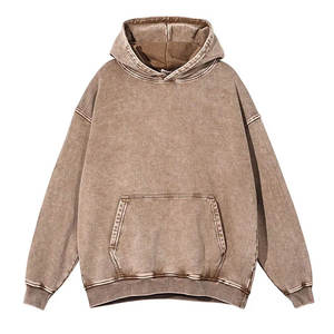 Dernier style de sweat-shirts décontractés pour hommes en lavage acide, tendance, respirant, en polaire, en taille plus, logo personnalisable - Product Image 1