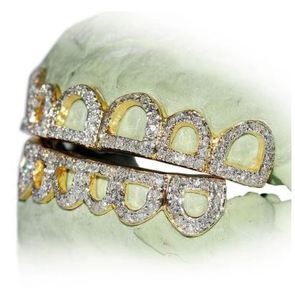 Personalizado Sólido 10K 14K Oro Real Dientes Grillz 925 Plata Corte Permanente Corte Profundo con Kit de Molde Gratis Incluido Colgantes y Dijes Finos - Product Image 3