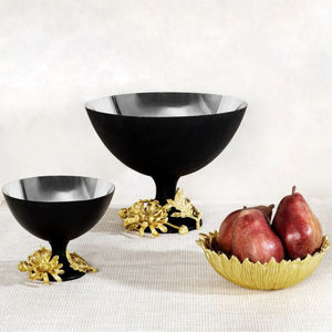 <b>Vintage</b> Bronze Decorative Bowl With Scroll Stand And Potpourri Luxury Centerpiece For Dining <b>Table</b> <b>Coffee</b> <b>Table</b> Home Decor - Product Image 5