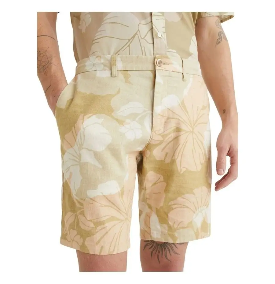 Pantalones cortos transpirables con diseño Floral para hombre, Shorts masculinos con diseño Floral plano y frontal, con logotipo de marca personalizado