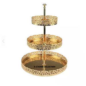 แท่นวางเค้กทำมือพร้อมที่ขัดเงาทำจากธรรมชาติของขวัญแต่งงานใช้ชั้นโลหะแท่นวางเค้ก - Product Image 2