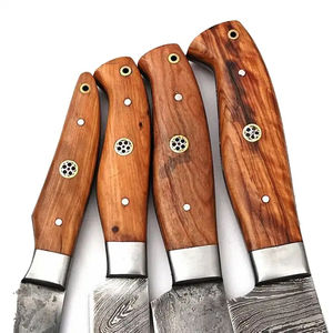 Juego de Cuchillos Profesionales Burraq de 8 Piezas, Hechos a Mano con Acero de Damasco y Acero al Carbono, Mango de Madera, Ambidiestros, Aptos para Lavavajillas - Product Image 2