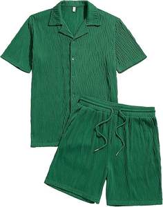 ชุดเซ็ตสองชิ้น เสื้อแขนสั้น กางเกงขาสั้น ผู้ชาย สไตล์ลำลอง ใส่สบาย ดูดี หรูหรา สำหรับฤดูร้อน - Product Image 1