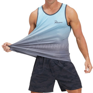 เสื้อกล้ามออกกำลังกายขายส่งสำหรับผู้ชาย เสื้อผ้าฟิตเนสสีพื้น ขนาดสั่งทำได้ เสื้อกล้ามออกกำลังกายผู้ชาย - Product Image 3