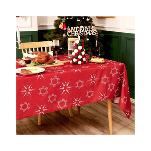 Eco Friendly Embroidered Cotton Linen Tablecloth Rectangle Minimalist Floral Design Washable for Home Dining <b>Table</b> <b>Cover</b> - Product Image 5