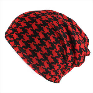 Bonnets d'hiver personnalisés avec logo en forme de crâne pour pêcheurs Jacqard Bonnet court tricoté noir vierge en mélange de laine - Product Image 1