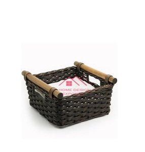 Panier à fleurs tissé aux algues avec poignée pour utilisation dans un sac en rotin de style moderne - Product Image 2