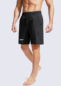 Pantalones cortos de verano tejidos de poliéster ligero para hombre, secado rápido, transpirable, logotipo personalizado, sublimado, atlético, gimnasio, lona - Product Image 4