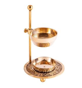 Brûleur d'encens en laiton poli doré taille et forme personnalisées brûleur de bakhoor oud pour l'utilisation de parfum de fête de mariage - Product Image 4