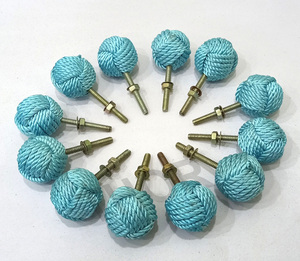 เชือกปอสีฟ้าทันสมัยชุด6ชิ้นสำหรับตู้เสื้อผ้าห้องครัวและห้องน้ำสำหรับตกแต่งบ้านและที่ดึงลิ้นชัก - Product Image 6